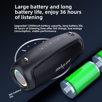 Enceinte portable d'extérieur haute puissance Fanatic S37L, étanche, éclairage RGB, caisson de basses, batterie rechargeable intégrée
