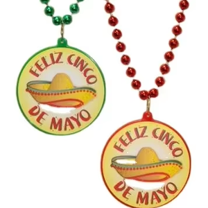 マーディグラビーズネックレスパーティーデコレーション用プラスチック製カスタムロゴプリント - Product Image 4