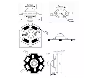 1W उच्च शक्ति वाले यूएसबी प्रकाश स्रोत बोर्ड 20 मिमी गर्म सफेद तटस्थ प्रकाश एकीकृत 5v उच्च शक्ति प्रकाश स्रोत - Product Image 6