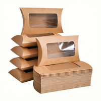 Scatole Regalo Natalizie in Carta Kraft Bianche, Marroni e Nere con Finestra, Piccole Buste per Caramelle e Candele