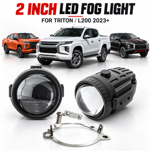 Feux antibrouillard LED tricolores de 2 pouces pour Mitsubishi Triton L200 2023+ GLS <span class=keywords><strong>GSR</strong></span> <span class=keywords><strong>12V</strong></span> 24V avec lentille de projecteur et support pour la modification automobile - Product Image 1