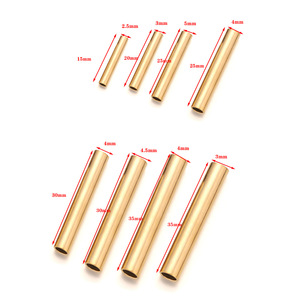Cuentas de Tubo Hueco |   Tubo espaciador de acero inoxidable chapado en oro PVD de 18K para la fabricación de collares, pulseras y joyas DIY - Product Image 2