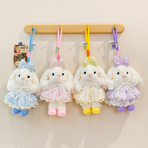 Conejito de Peluche Premium Lolita con Vestido de Encaje y Collar de Perlas, Juguete Suave Kawaii para Niñas, Regalo - Product Image 2