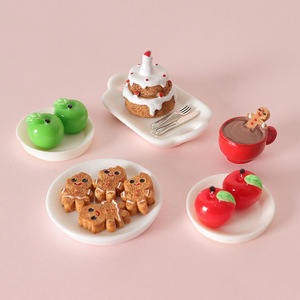 Dollhouse Creative Christmas Apple Cookie Man <strong>Miniature</strong> Food Toy Decoration <strong>Miniature</strong> Ornament Small Accessory Model - Product Image 2