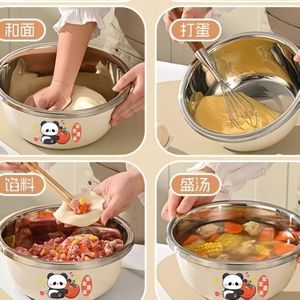 อ่างสแตนเลสทรงกลมขนาด 20 ซม.-32 ซม. สำหรับล้างจาน ล้างภาชนะ อบขนม ล้างขวดนมเด็ก และล้างผัก - Product Image 5