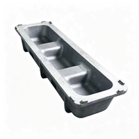 Juego de recipientes de aluminio resistentes al calor y duraderos con ranuras integradas para tenedores, tamaños personalizados para fábricas de reciclaje de aluminio fundido