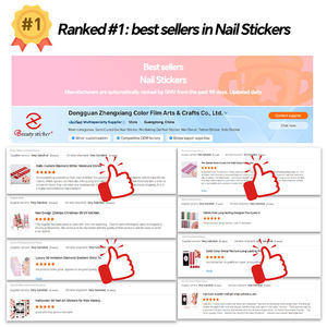 جديد خدمة OEM ملصقات أظافر جل لامعة غير سامة بلون خمري موحد بجودة صالونات التجميل 16 شريطًا لتصميم الأظافر - Product Image 6