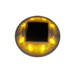 Punta solar redonda de cuatro lados reflectante blanca, luz de advertencia de <span class=keywords><strong>carretera</strong></span> de plástico impermeable, Punta solar redonda de cuatro lados - Product Image 4