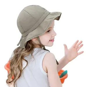 Ember Topi Musim Panas Kaavie Los Mejores Gorros De Bebes Para Verano Playa Bayi & Anak-anak Karakter Polos Perempuan 100% Katun 1-6 Tahun