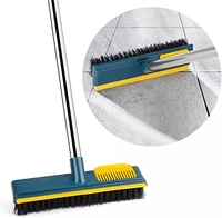 Brosse à poils rigides pour le coin du sol Brosse à récurer les carreaux de la salle de bain Brosse à récurer les sols avec grattoir
