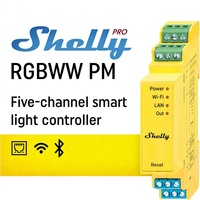 Shelly Pro RGBWW PM Wi-Fi/LAN Bandes LED intelligentes RGBW avec mesure de puissance et gradation |   Automatisation domestique |   Pas de hub |   Alexa/Google Home