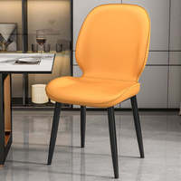 Chaise de salle à manger contemporaine rembourrée, forme minimaliste pour projets de mobilier d'intérieur en gros