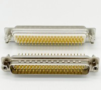 Konektor HDP62 D-SUB 62 Pin Male Female Sudut Kanan Pemasangan PCB Pin Solid Berlapis Emas Mur Depan 6mm 12mm 19mm Standoff Kuningan