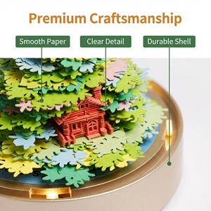 Lámpara <span class=keywords><strong>de</strong></span> Noche <span class=keywords><strong>de</strong></span> Papel 3D con Diseño <span class=keywords><strong>de</strong></span> Casa en el Árbol, Recuerdo DIY <span class=keywords><strong>de</strong></span> Primera Calidad - Product Image 5