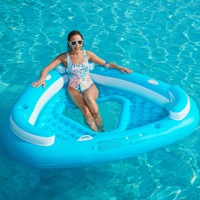 Chaises longues gonflables de luxe pour piscine, 3 places, en PVC 0,3 mm, avec couleur et taille personnalisées