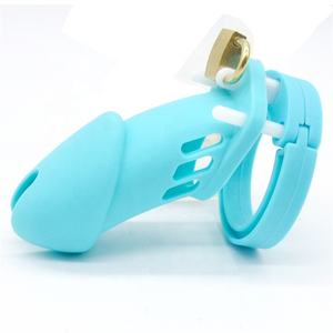 Silicone mâle Cock <span class=keywords><strong>Cage</strong></span> dispositif de chasteté jouet sexuel pour hommes adultes pour l'exercice du pénis - Product Image 2