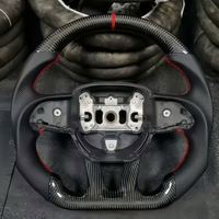 Volant de voiture sport en fibre de carbone pour Dodge Charger Challenger SRT, volant personnalisé de haute qualité, accessoires de voiture