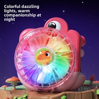 Montre pour enfants au design de dinosaure de dessin animé, ventilateur portable à charge USB avec lumières, petit ventilateur à porter au poignet, cadeau pour les fêtes de maternelle