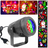 Lampe de projection laser LED RVB à 16 motifs pour Noël Projecteur de flocon de neige