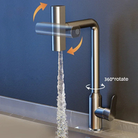 Robinet d'évier de cuisine moderne multifonctionnel à quatre vitesses, bras pivotant universel, couteau cascade de pluie volante, eau chaude et froide