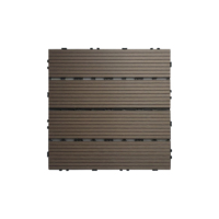 300*300*20mm Carreaux de terrasse creux en WPC à emboîtement imperméables Plancher composite bois-plastique contemporain lisse pour terrasses