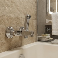 Robinet mélangeur mural en alliage de zinc pour baignoire, double trou, eau chaude et froide, pour salle de bain, en promotion