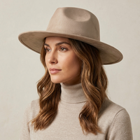 Groothandel Zwart Wit Roze Western Mode Karakter Casual 9,5 cm Brede Rand Sombrero Bulk Fedora