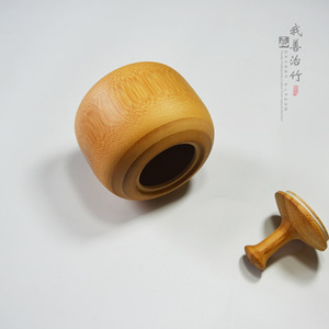 Yuzhu Shangpin Bamboo Tea Canister Turned Wood Storage Jar For Food Entertainment Use Chongqing Origin - Product Image 4
