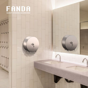 FANDA MADE IN TAIWAN STAINLESS STEEL LARGE <b>JUMBO</b> <b>TOILET</b> <b>ROLL</b> DISPENSER FOR PUBLIC <b>TOILET</b> - Product Image 3