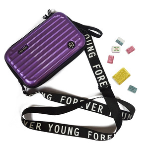 Mini Mahjong Set 20x14x12mm Acrylic Portable Travel With Crossbody Bag For Outdoor Chess Card <b>Entertainment</b> - Product Image 3