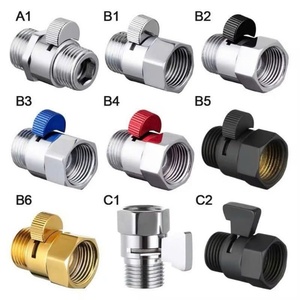 Shower Head Arm Diverter Water Stop Valve Sprayer Shut-Off <b>Switch</b> Brass Shut-Off Valve Flow Regulator Bathroom Accessories - Product Image 6