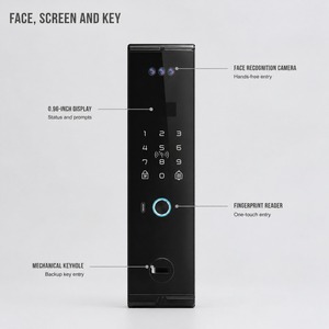 Serrure de porte intelligente E3 PRO avec reconnaissance faciale 3D, caméra et empreinte digitale, serrure de porte intelligente Wifi Tuya, serrures de porte numériques intelligentes - Product Image 3