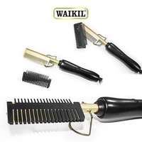 WAIKIL 2024 Nouveau Peigne Chauffant Électrique Haute Température en Cuivre pour Boucler et Lisser les Cheveux