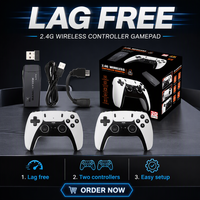 Console de jeu rétro M8 Pro 1080P 64 Go avec manettes sans fil 2.4G, stick de jeu Plug and Play
