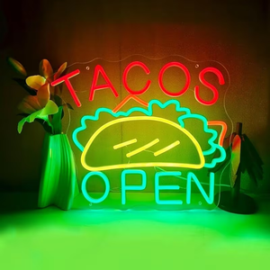 Anpassbares Tacos Open LED-Neonschild Mexikanisches <span class=keywords><strong>Taco</strong></span>-Restaurant Geschäfts-Neonlicht Wanddekoration für Bar Café Imbiss - Product Image 5