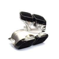 Diffuseur carré pour Benz W205 C200 C180 C300 jusqu'à C63, embouts d'échappement quadruples AMG, acier inoxydable 304, argent, noir