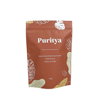 Sachet d'emballage personnalisé imprimé en héliogravure, refermable, à fond plat, pour café, aliments, bonbons, sucre, pochette verticale en plastique à soufflet latéral