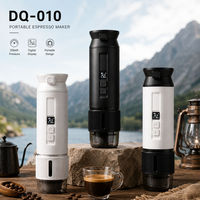 Machine à café électrique sans fil portable pour dosettes Nespresso et café moulu, idéale pour l'extérieur et le bureau