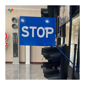 Segnaletica per il controllo di sicurezza per il traffico ferroviario canadese in alluminio blu riflettente di DATONG - Product Image 3