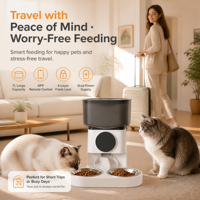 Distributeur de nourriture intelligent pour chat, grande capacité 7L, contrôle à distance par application, programmation des repas, bols en acier inoxydable, facile à nettoyer