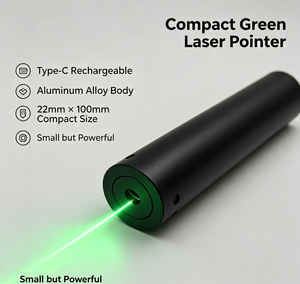Puntero láser verde recargable tipo C, indicador láser de punto verde portátil de aluminio para enseñanza de golf <1mW - Product Image 4
