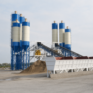 Centrale à béton prête à l'emploi Corey HZS120 contrôlée par PLC, 120 m³/h, avec silo à ciment et convoyeur à bande - Fabricant - Product Image 1