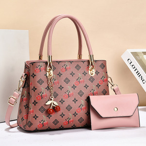 Nuove borse di marca da <span class=keywords><strong>donna</strong></span> di lusso 2 pezzi classico fiore di ciliegio borsa da <span class=keywords><strong>donna</strong></span> di <span class=keywords><strong>grande</strong></span> capacità con ciondolo in ciliegio - Product Image 2