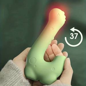 Vibrator Bentuk Dinosaurus Lucu dengan 5 Mode Hisap & 10 Mode Getaran, Fungsi Pemanas, Dapat Diisi Ulang via USB, Desain Senyap untuk Penggunaan Wanita - Product Image 2