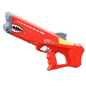 儿童玩具水枪电动鲨鱼大容量爆裂水枪户外游戏