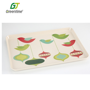 Conception Personnalisée économique De Style <span class=keywords><strong>Campagnard</strong></span> En Fiber De Bambou Plateaux Avec Bord Mince - Product Image 3