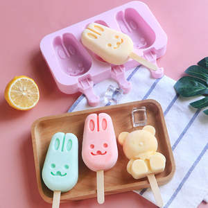 แม่พิมพ์ไอศกรีมทำจากซิลิโคน,แม่พิมพ์ทำไอศครีมแบบโฮมเมดโพรงกระต่ายมนุษย์หิมะแม่พิมพ์อุ้งตีนหมู - Product Image 2