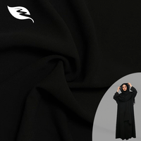 Nouveau tissu coréen pour abaya, CRÊPE ITALIENNE 95% polyester 5% élasthanne, tissu pour abaya, robe musulmane pour femmes, hijab