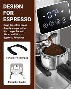เครื่องบดเมล็ดกาแฟไฟฟ้าอัตโนมัติทรงกรวยขนาดเล็กอัจฉริยะ สำหรับกาแฟเอสเปรสโซแบบอิตาเลียน 110V/220V ซื้อสำหรับใช้ในบ้าน - Product Image 2
