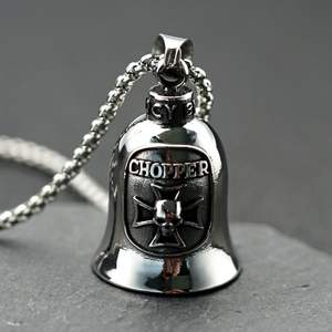 Campana de la Suerte Retro de Acero Inoxidable de Nuevo Diseño, Campana Guardiana Personalizada para Motocicleta - Product Image 1